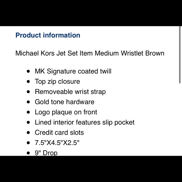 Michael Kors Jet Set Medium Wristlet Brown - Picture 4 of 7